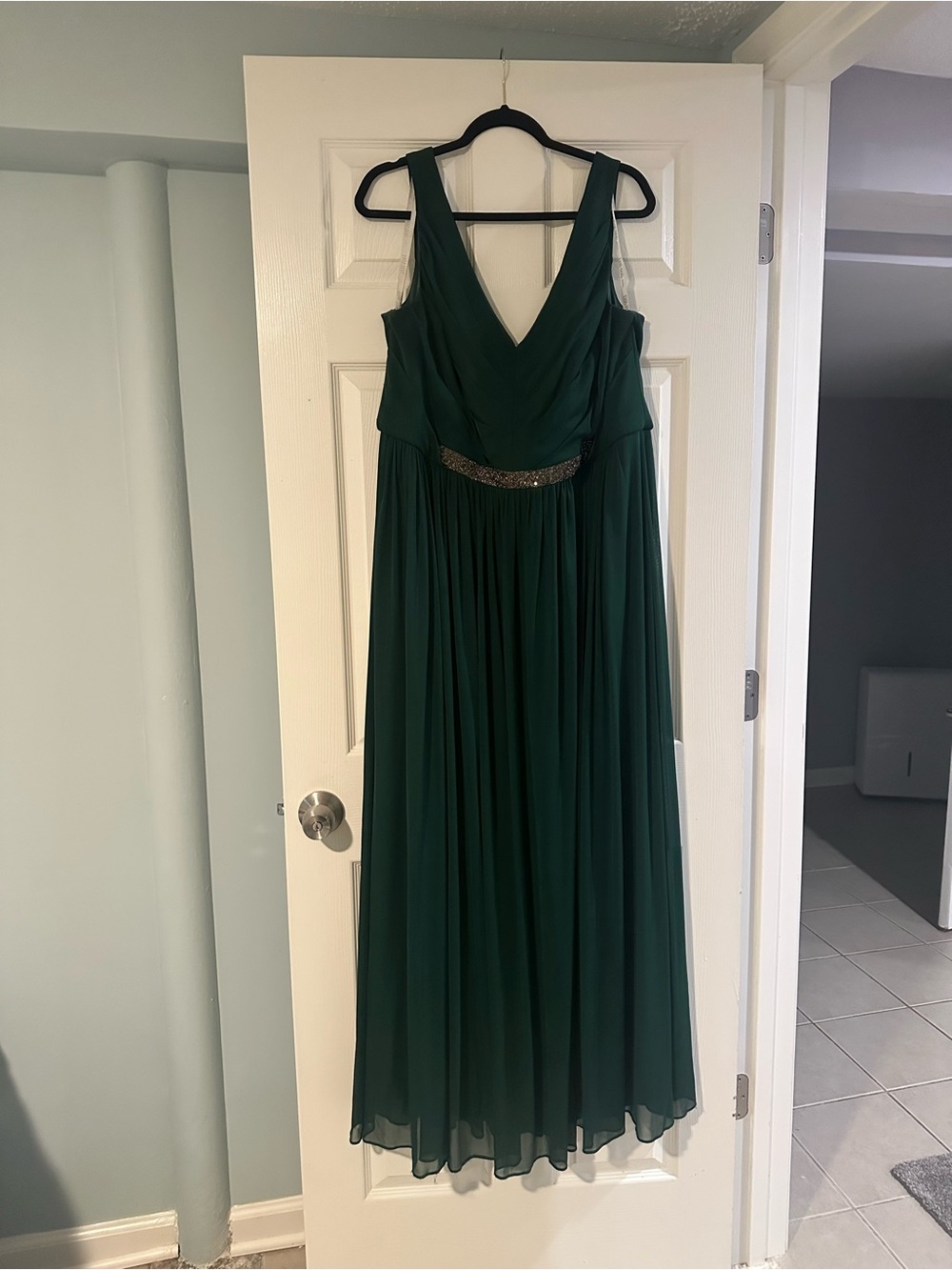 David’s Bridal Emerald Gown Sz 20